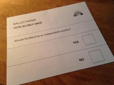 Stimmzettel vom 18. September 2014.